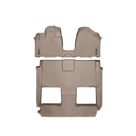Weathertech Front and Rear Floorliners - Over The Hump, 455621-451414 455621-451414